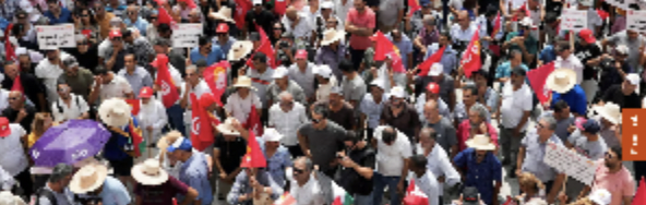 Tunisian General Labour Union organizes demonstration amid tensions with President Saied Tunisian General Labour Union organizes demonstration amid tensions with President Saied