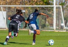 Zimbabwe Eliminated from Olympic Qualifiers by Malawi 7-0 Female soccer players captured in a dynamic action shot during a sunny match.